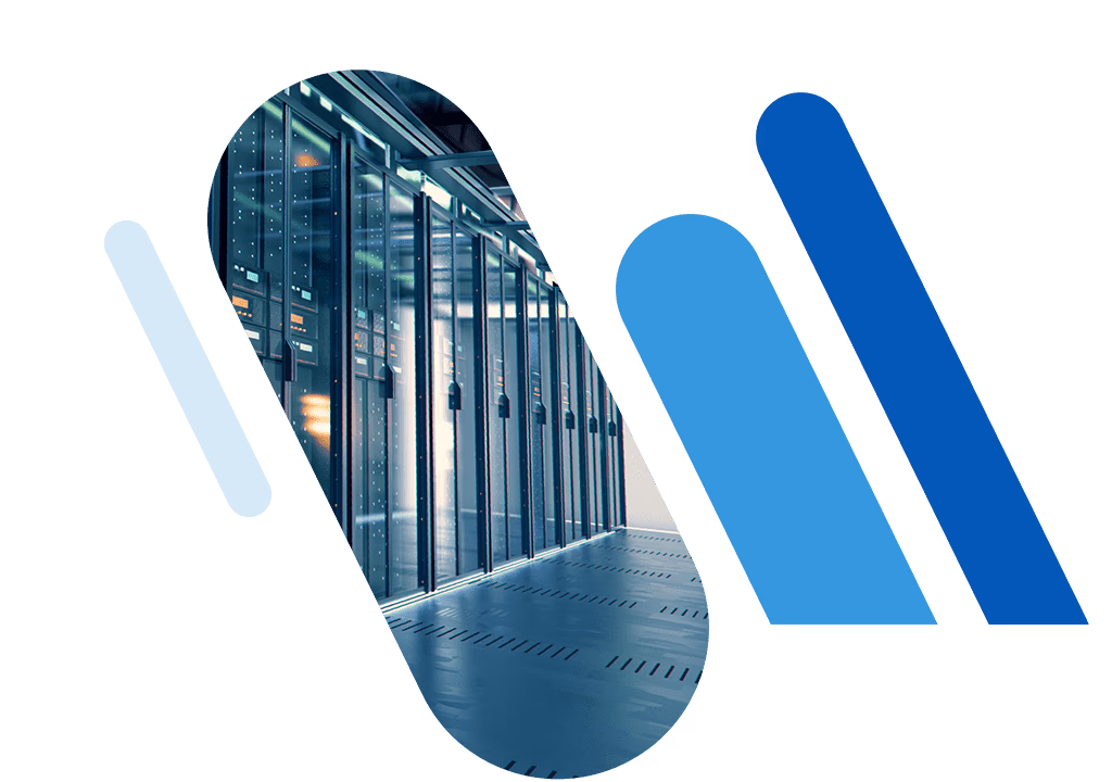 server schränke in perspektivischer ansicht